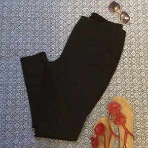 Satin style black leggings
